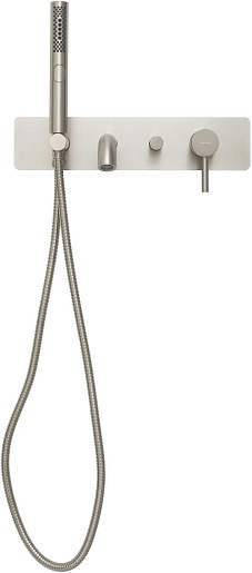 Allen Brau Смеситель для ванны с душем Priority 5.31006-BN (с внутренней частью) никель браш – фото-1